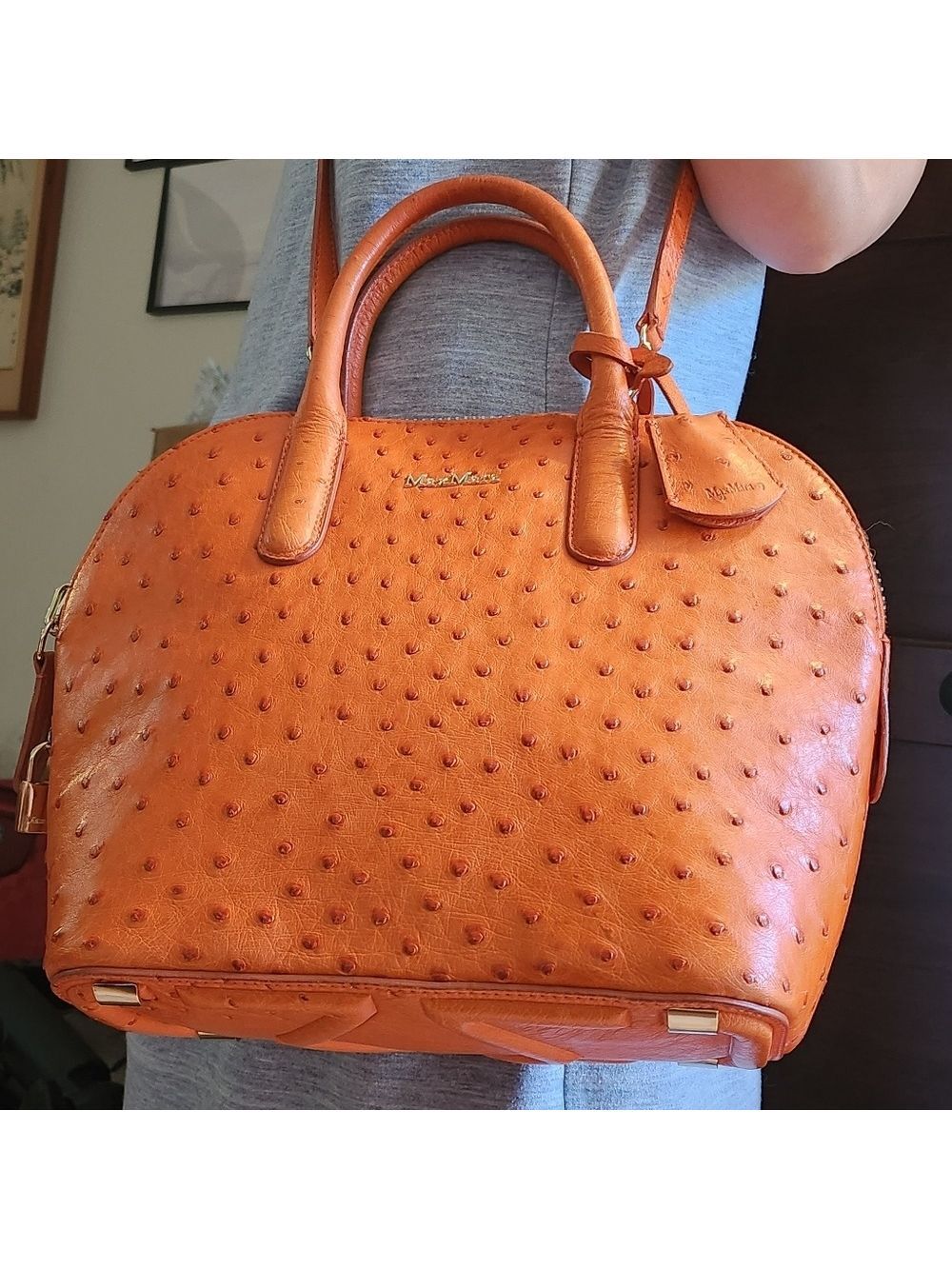 MaxMara Exotic Ostrich Made in Italy - Picture 3 of 16